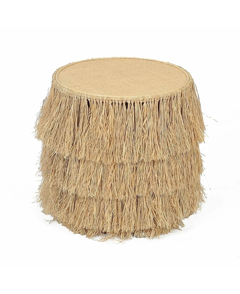 Tov Furniture Luau Rattan Round End Table