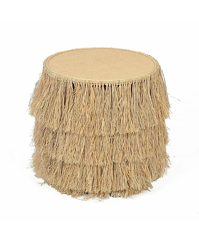 Tov Furniture Luau Rattan Round End Table