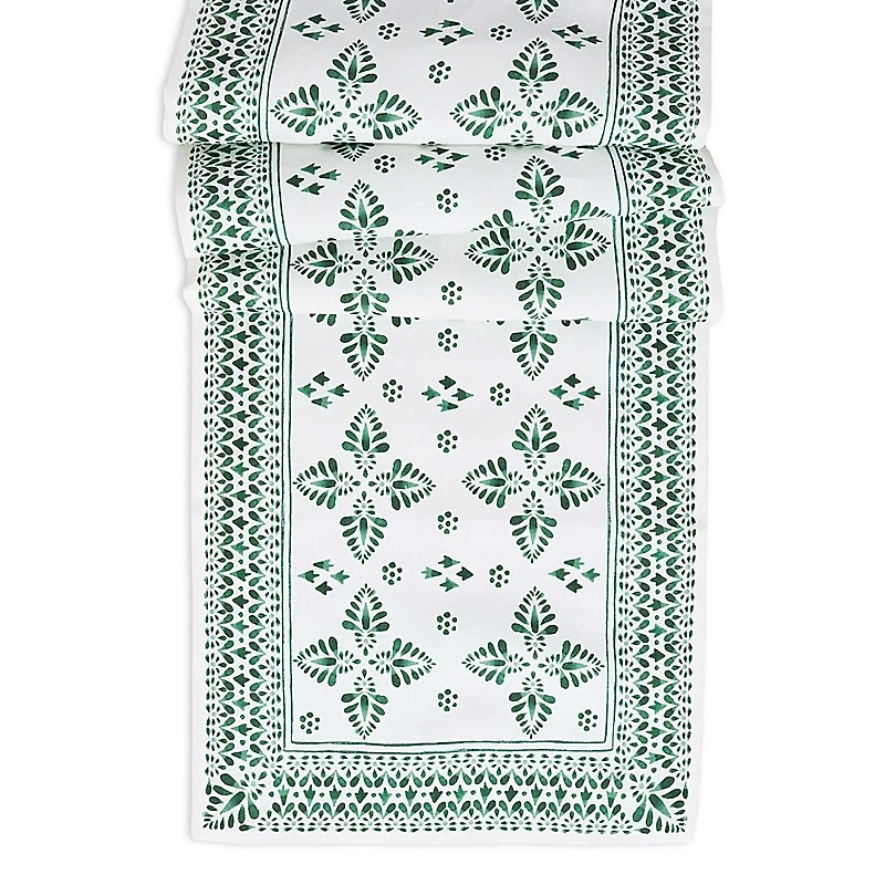 Juliska Iberian Border Table Runner, Evergreen, 18 x 90