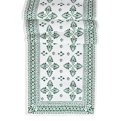 Juliska Iberian Border Table Runner, Evergreen, 18 x 90