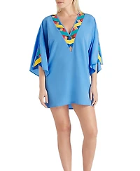 Valimare Mallorca Cross Bandage Cover-up Tunic Dress