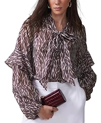 Mint Velvet Women's Leaf Print Blouse