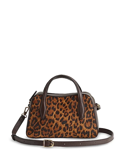 Madewell Mini Leopard Print Calf Hair Crossbody Bag