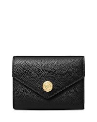 Tory Burch T Monogram Pebbled Leather Envelope Wallet