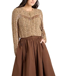 Cinq a Sept Bugle Fringe Lisabet Sweater