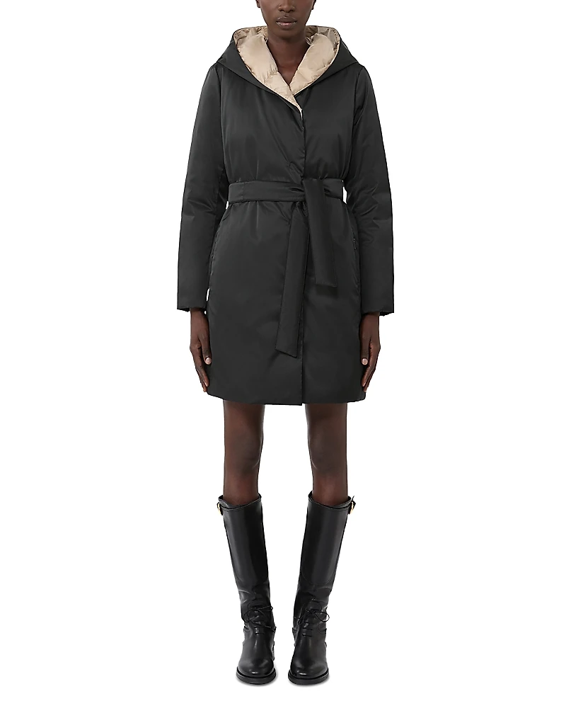 Weekend Max Mara Uggioso Black Reversible Coat