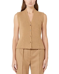 Max Mara Madre Camel Knit Vest