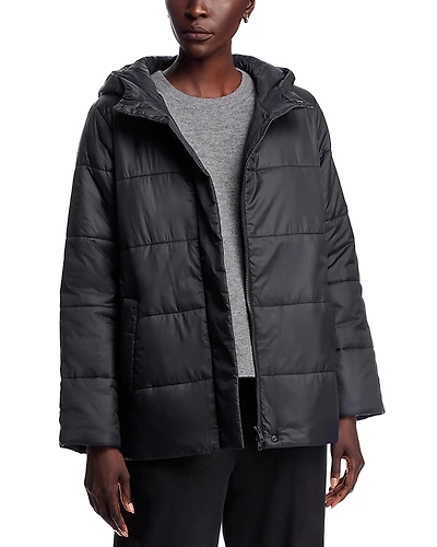 Eileen Fisher Hooded Puffer Coat
