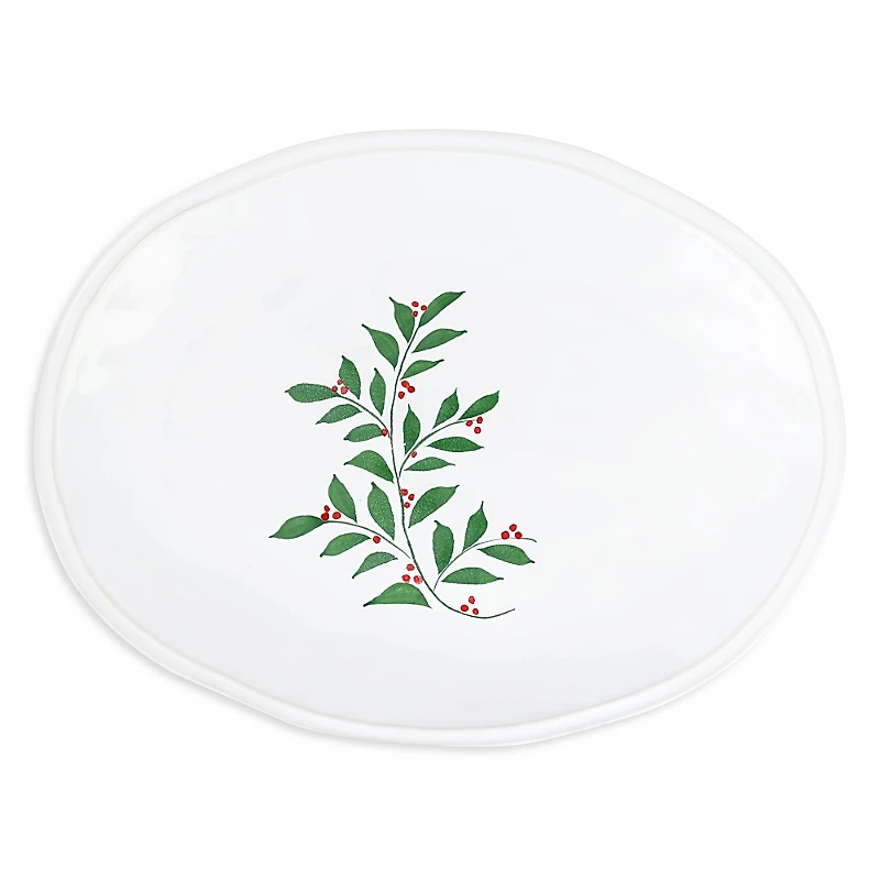 Vietri Aria Holiday Oval Platter