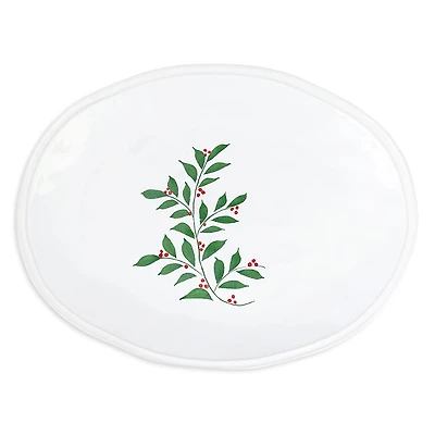 Vietri Aria Holiday Oval Platter