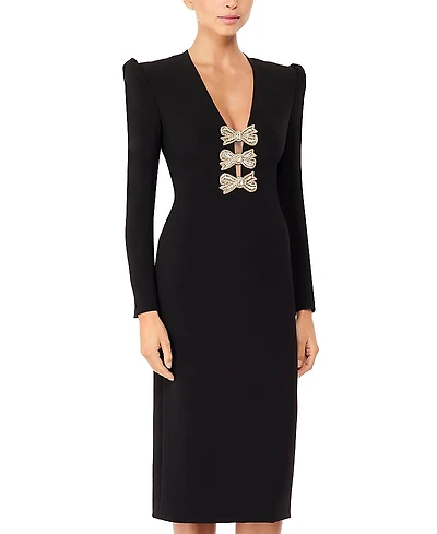 Jenny Packham Carina Jewel-Embellished Midi Dress