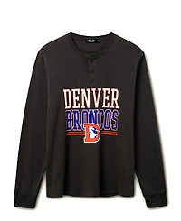 Junk Food Clothing Unisex Nfl Denver Broncos Long Sleeve Henley