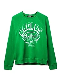 Junk Food Clothing Women's Nfl Philadelphia Eagles Football Raglan Crew Fleece