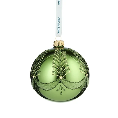 Waterford Holiday Heirlooms Green Bauble Ornament
