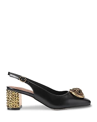 Kurt Geiger London Women's Chelsea Slingback Block Heel Pumps