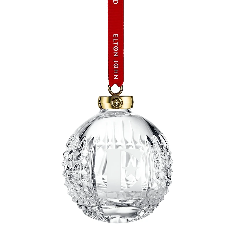 Waterford Elton John Crystal E Icon Bauble Ornament