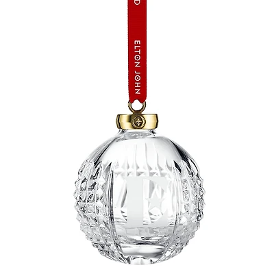 Waterford Elton John Crystal E Icon Bauble Ornament
