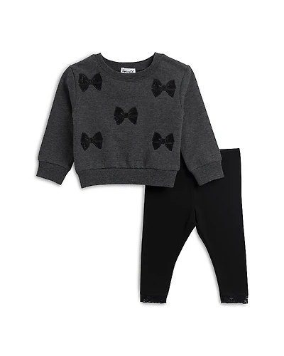 Splendid Girls' Lacy Bows Sweatshirt & Leggings Set