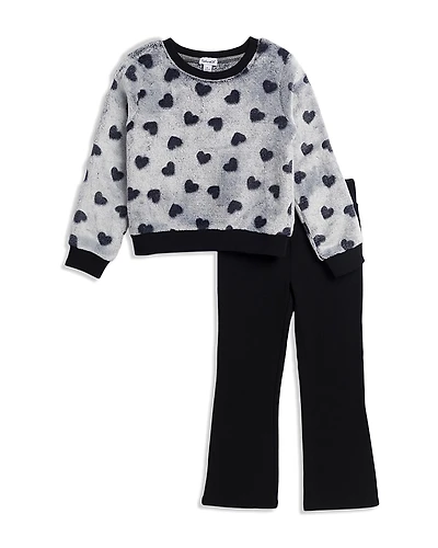 Splendid Girls' Cozy Heart Fleece Sweatshirt & Leggings Set - Little Kid