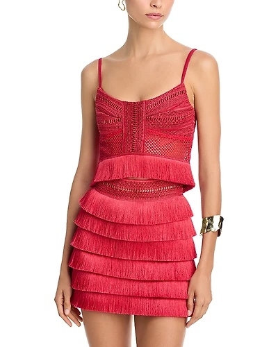 PatBO Radiant Fringe Top