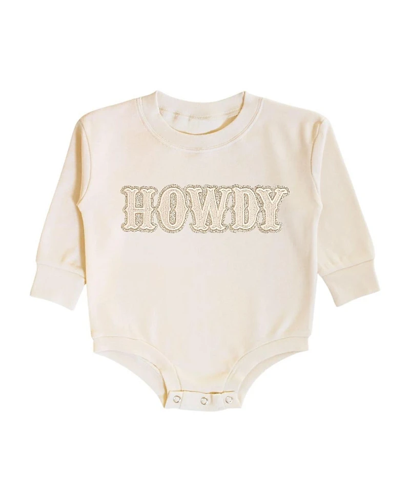 Sweet Wink Howdy Patch Long Sleeve Romper - Baby