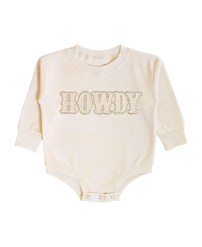 Sweet Wink Howdy Patch Long Sleeve Romper - Baby