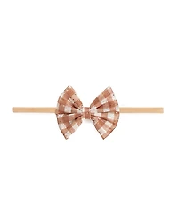 Sweet Wink Girls' Gingham Printed Tulle Bow Baby Headband - Baby