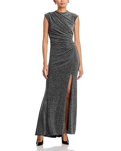 Aqua Long Studded Cap Sleeve Dress - Exclusive