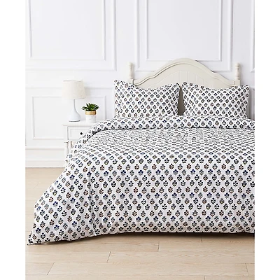 Bedford Lane Sumita Floral Percale Duvet Cover Set