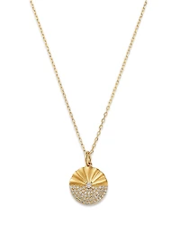 Bloomingdale's Fine Collection Diamond Disc Pendant Necklace