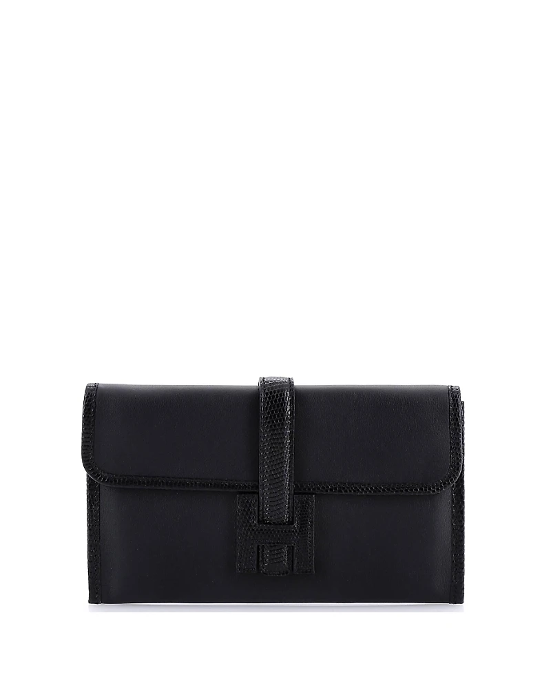 Pre-Owned Hermes Jige Duo Clutch Swift with Lizard