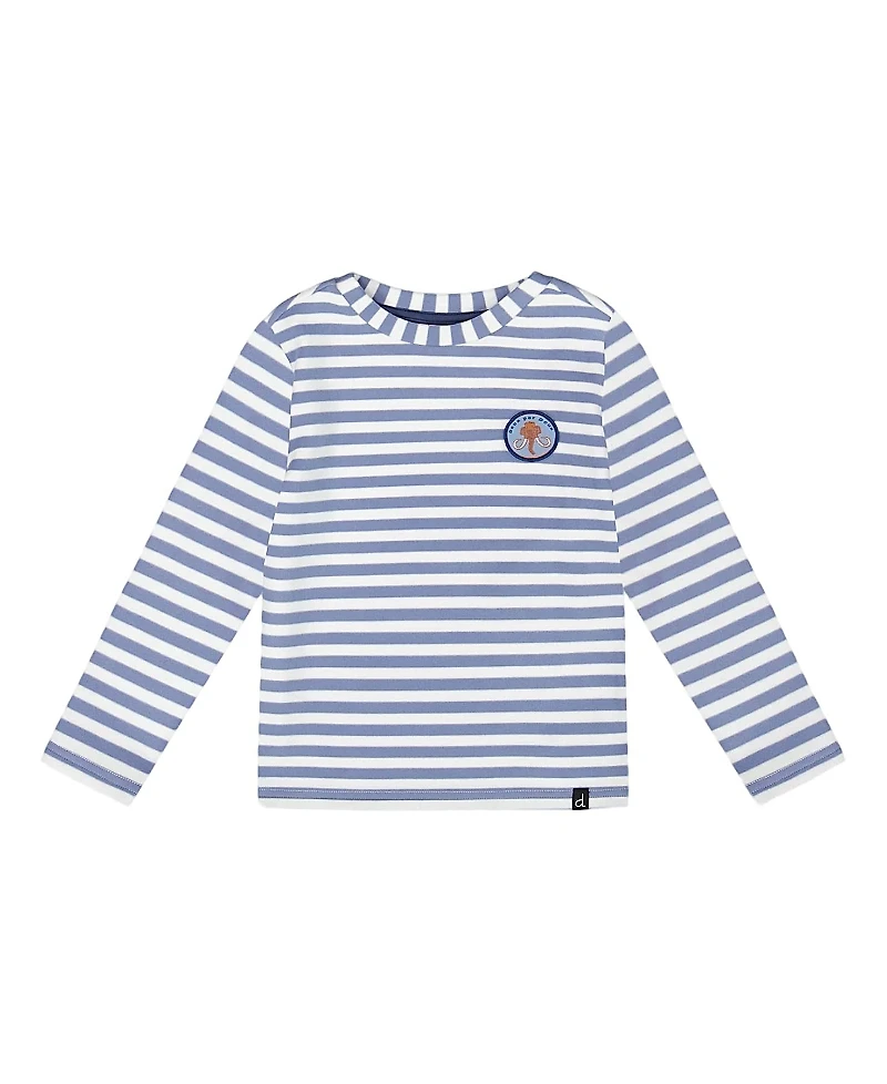 Deux par Boys' Super Soft Long Sleeve Striped Jersey T-Shirt - Little Kid, Big Kid
