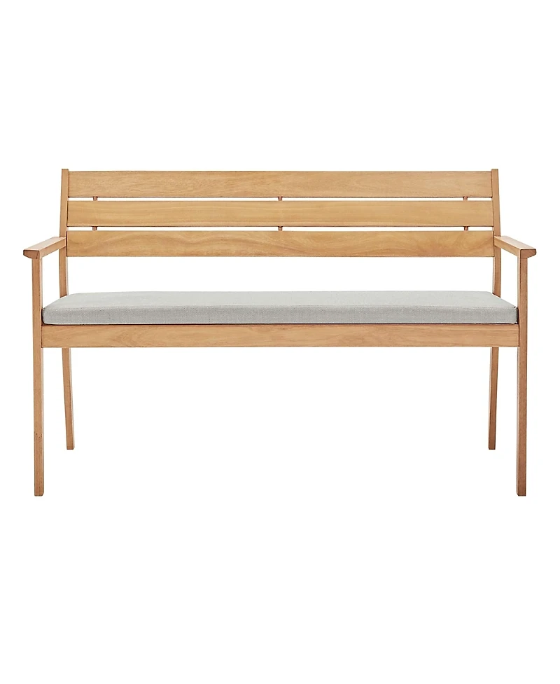 Modway Viewscape Outdoor Patio Ash Wood Loveseat