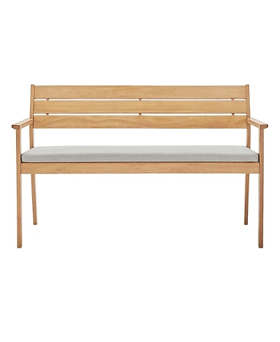 Modway Viewscape Outdoor Patio Ash Wood Loveseat