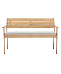 Modway Viewscape Outdoor Patio Ash Wood Loveseat