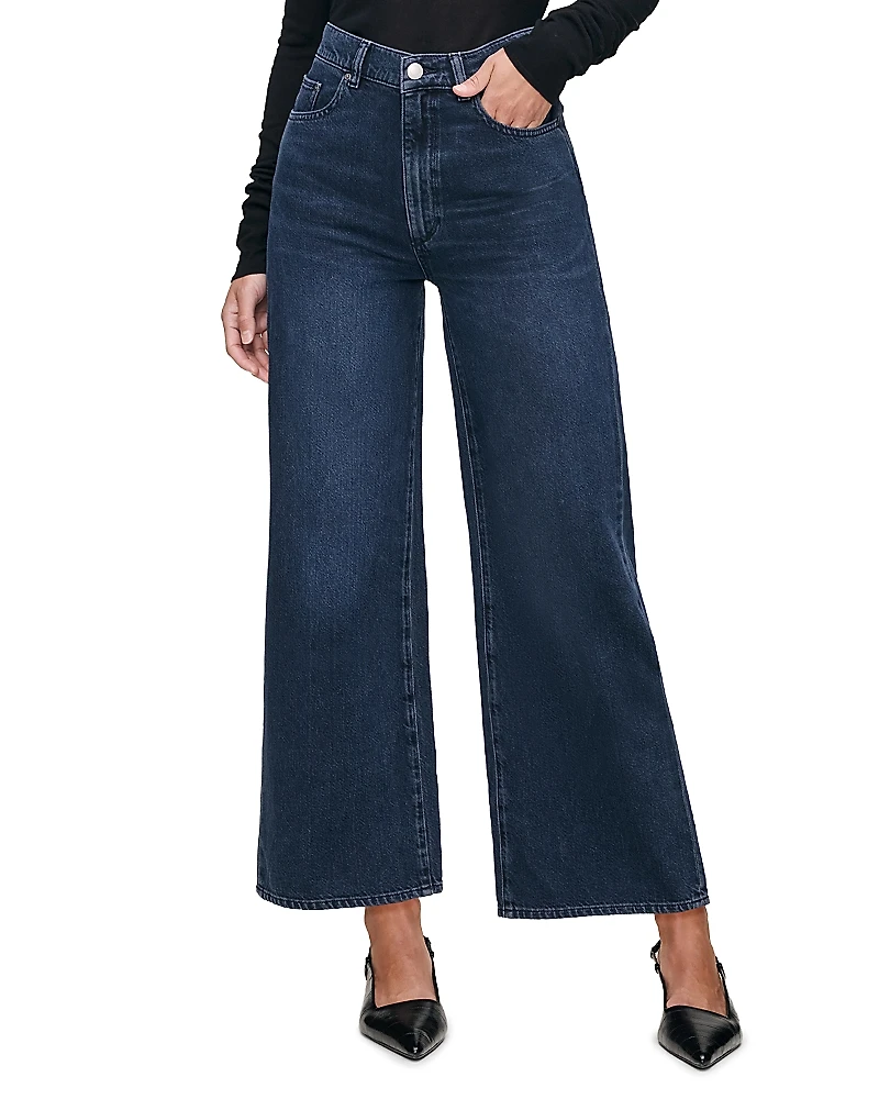 DL1961 Hepburn High Rise Wide Leg Ankle Jeans