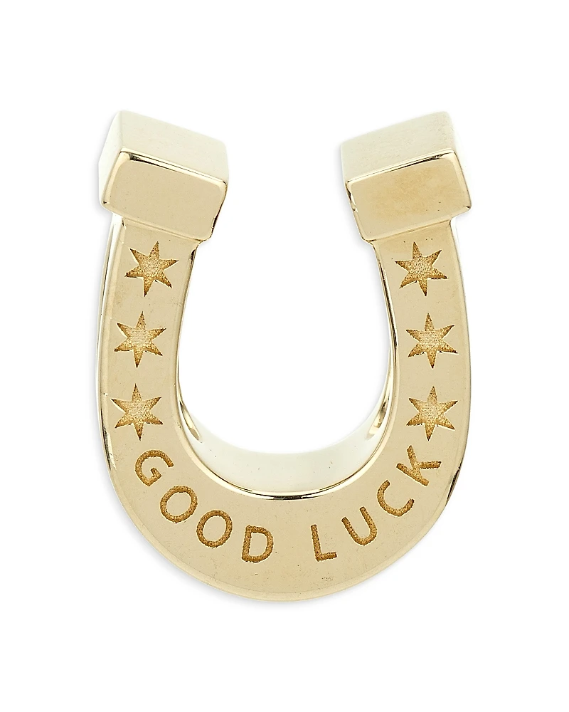 Adina Reyter 9K Yellow Gold Good Luck Horseshoe Bead Pendant