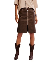 Free People Sycamore Faux Leather Skirt