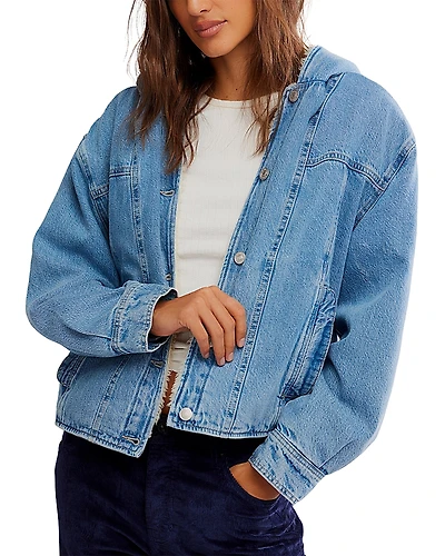 Free People Asher Cozy Denim Jacket