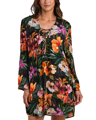 La Blanca Tropical Hideaway Tunic Swim Cover-Up
