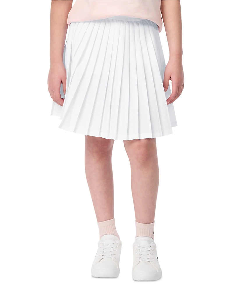 Lacoste Girls' Logo Sport Pleated Skirt - Big Kid