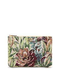 Valentino Garavani Medium VLogo Floral Jacquard Zip Pouch