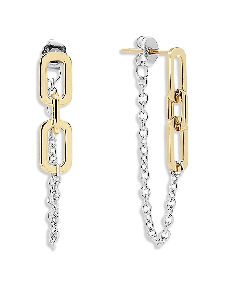 Shashi Kelly Link & Chain Front To Back Earrings