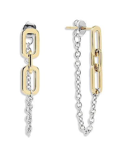 Shashi Kelly Link & Chain Front To Back Earrings