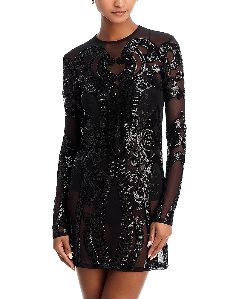 Norma Kamali Embellished Mini Dress