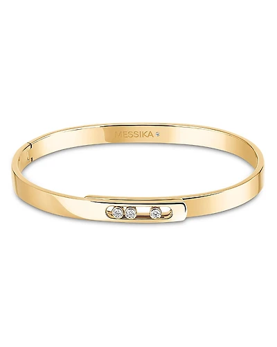 Messika 18K Gold Move Noa Diamond Polished Bangle Bracelet