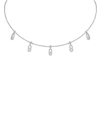 Messika 18K Gold Move Uno Diamond Pave Pampille Choker Necklace