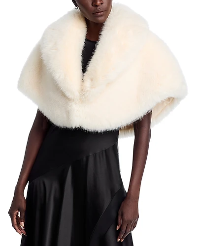 Adrienne Landau The Adrienne Faux Fur Capelet