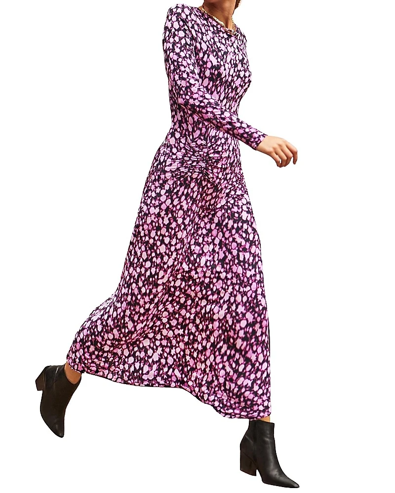 Ro & Zo Batik Print Gathered Waist Maxi Dress