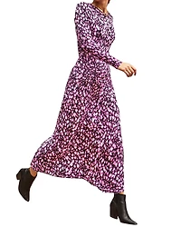 Ro & Zo Batik Print Gathered Waist Maxi Dress